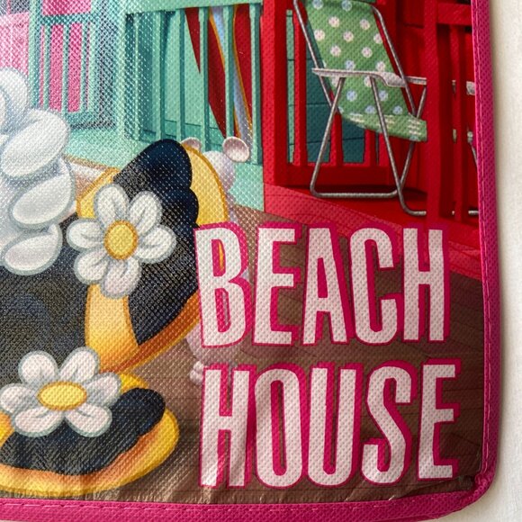 Disney Minnie Mouse Welcome to the Beach House Shopper Tote Bag Grocery Shopping - Picture 6 of 8